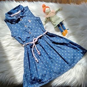 U.S. Polo Assn. Denim Dot Dress EUC